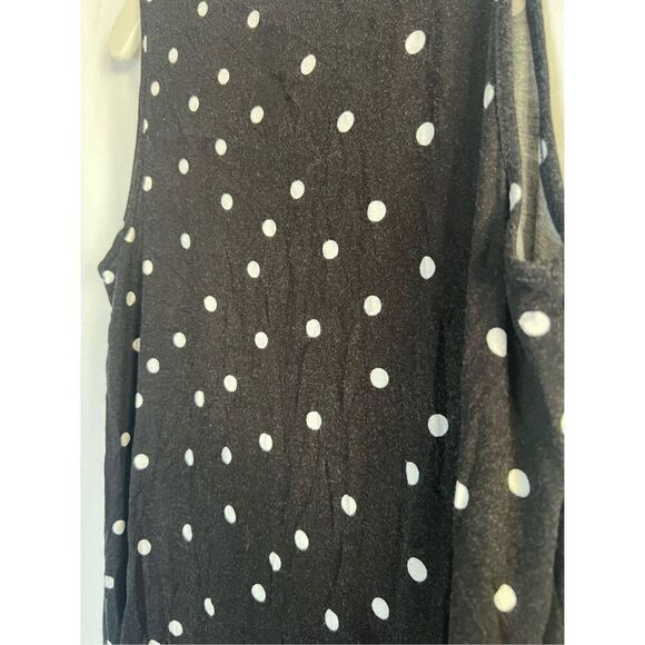 Maurices Black With White Polkadots Tank Top Woman’s Size Small - Picture 6 of 6